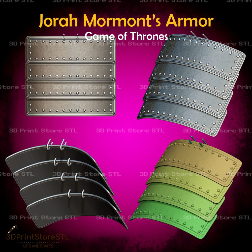 Jorah Mormont Armor STL File for Game of Thrones Cosplay and 3D Print Model