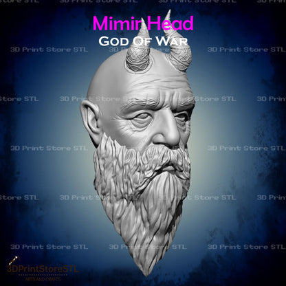 Mimir Head Cosplay God of War 3D Print Model STL File 3DPrintStoreSTL