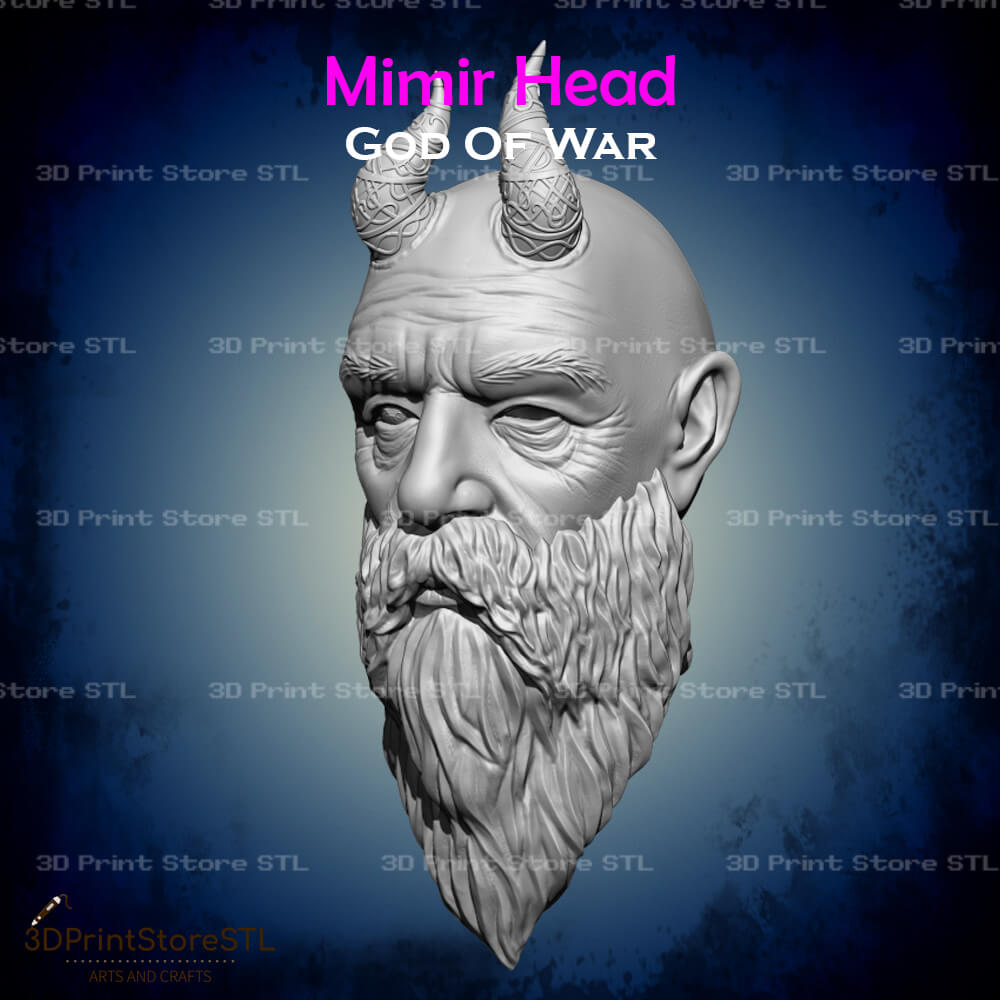 Mimir Head Cosplay God of War 3D Print Model STL File 3DPrintStoreSTL