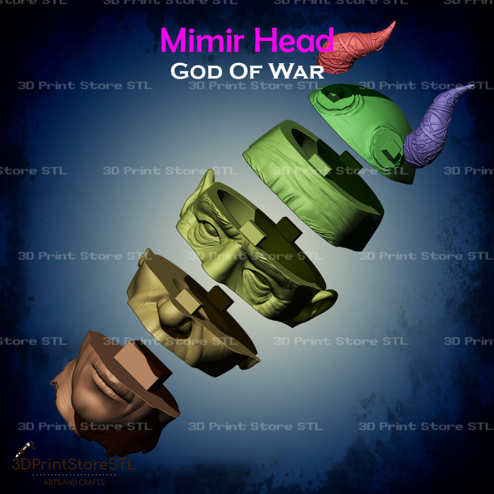 Mimir Head Cosplay God of War 3D Print Model STL File 3DPrintStoreSTL