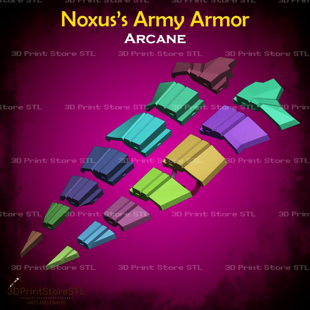 Noxus Army Armor Cosplay Arcane 3D Print Model STL File 3DPrintStoreSTL