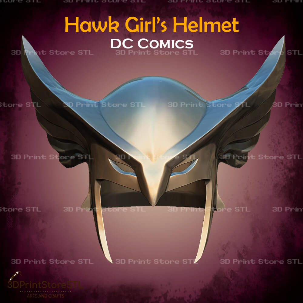 Hawkgirl Helmet Cosplay DC Comics 3D Print Model STL File 3DPrintStoreSTL