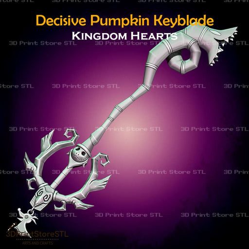 Decisive Pumpkin Keyblade Cosplay Kingdom Hearts 3D Print Model STL File 3DPrintStoreSTL