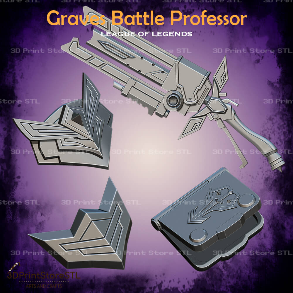 Graves Battle Professor Cosplay League of Legends 3D Print Model STL File 3DPrintStoreSTL