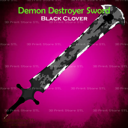 Demon Destroyer Sword Cosplay Black Clover 3D Print Model STL File 3DPrintStoreSTL