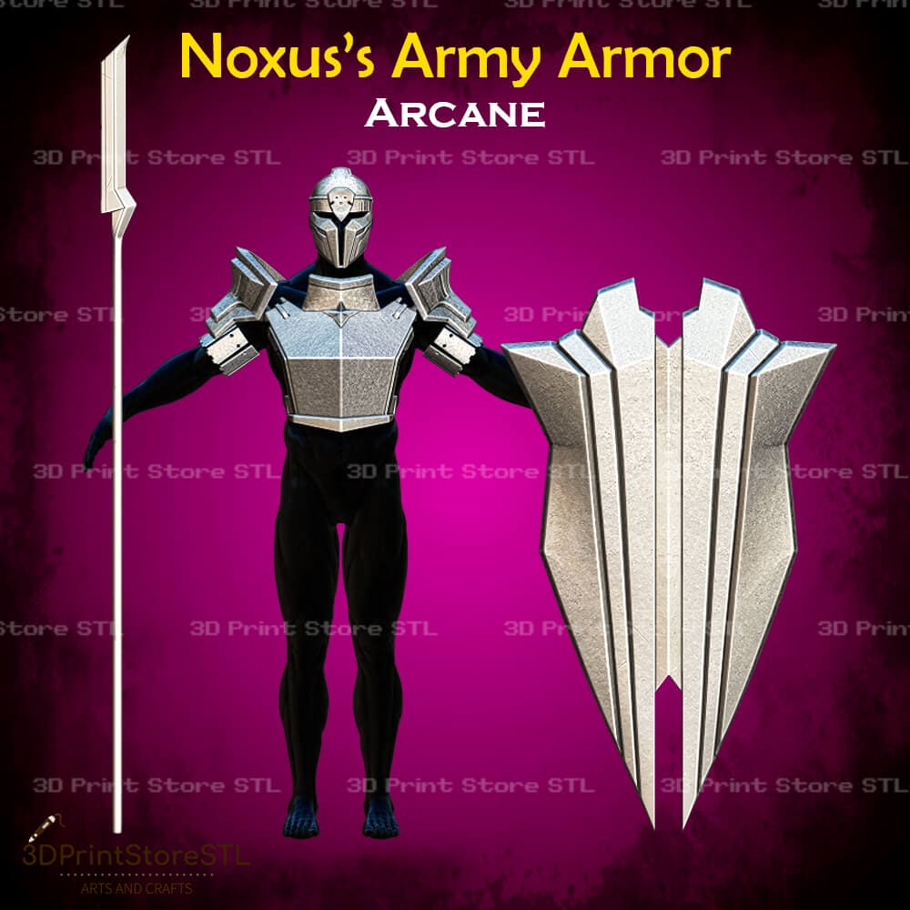 Noxus Army Armor Cosplay Arcane 3D Print Model STL File 3DPrintStoreSTL