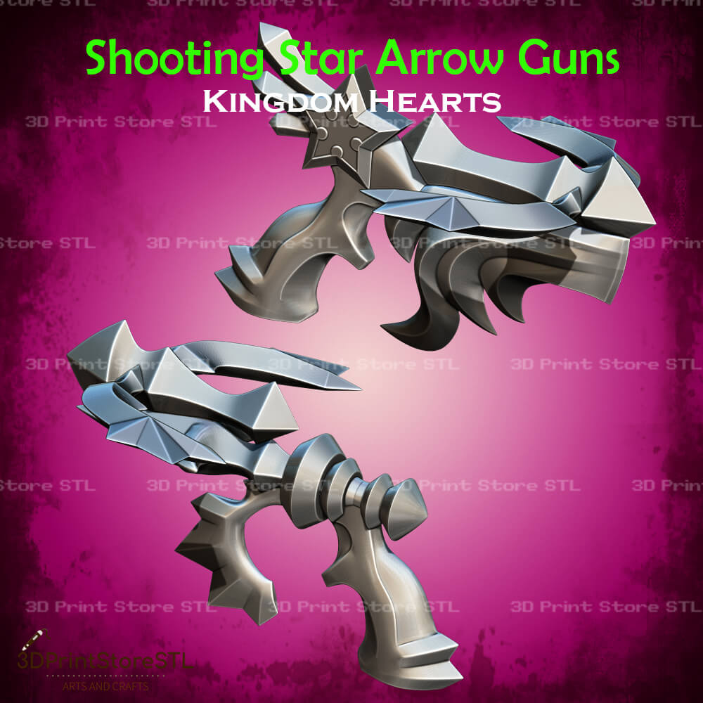 Shooting Star Arrow Guns Cosplay Kingdom Hearts 3D Print Model STL File 3DPrintStoreSTL