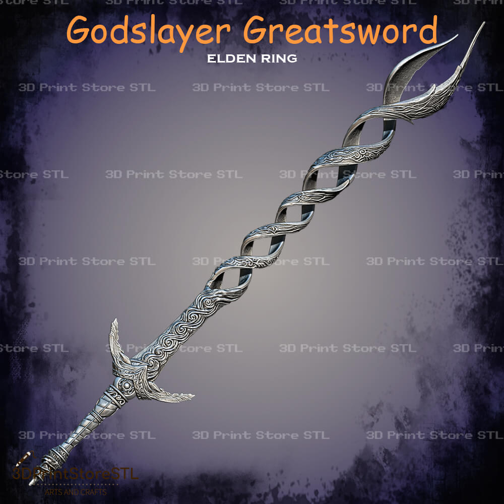 Godslayer Greatsword Cosplay Elden Ring 3D Print Model STL File 3DPrintStoreSTL