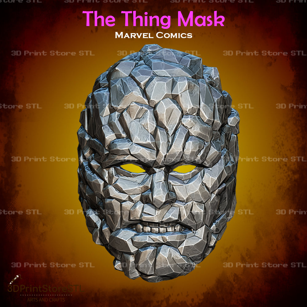 The Thing Mask Cosplay Marvel Comics 3D Print Model STL File 3DPrintStoreSTL