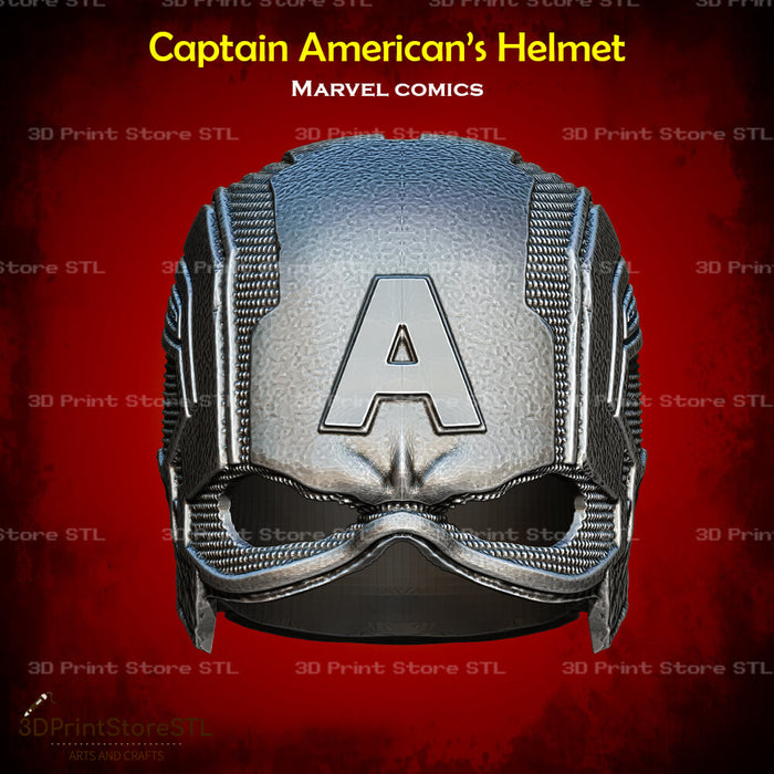 Captain American Helmet Cosplay Marvel Comics 3D Print Model STL File 3DPrintStoreSTL