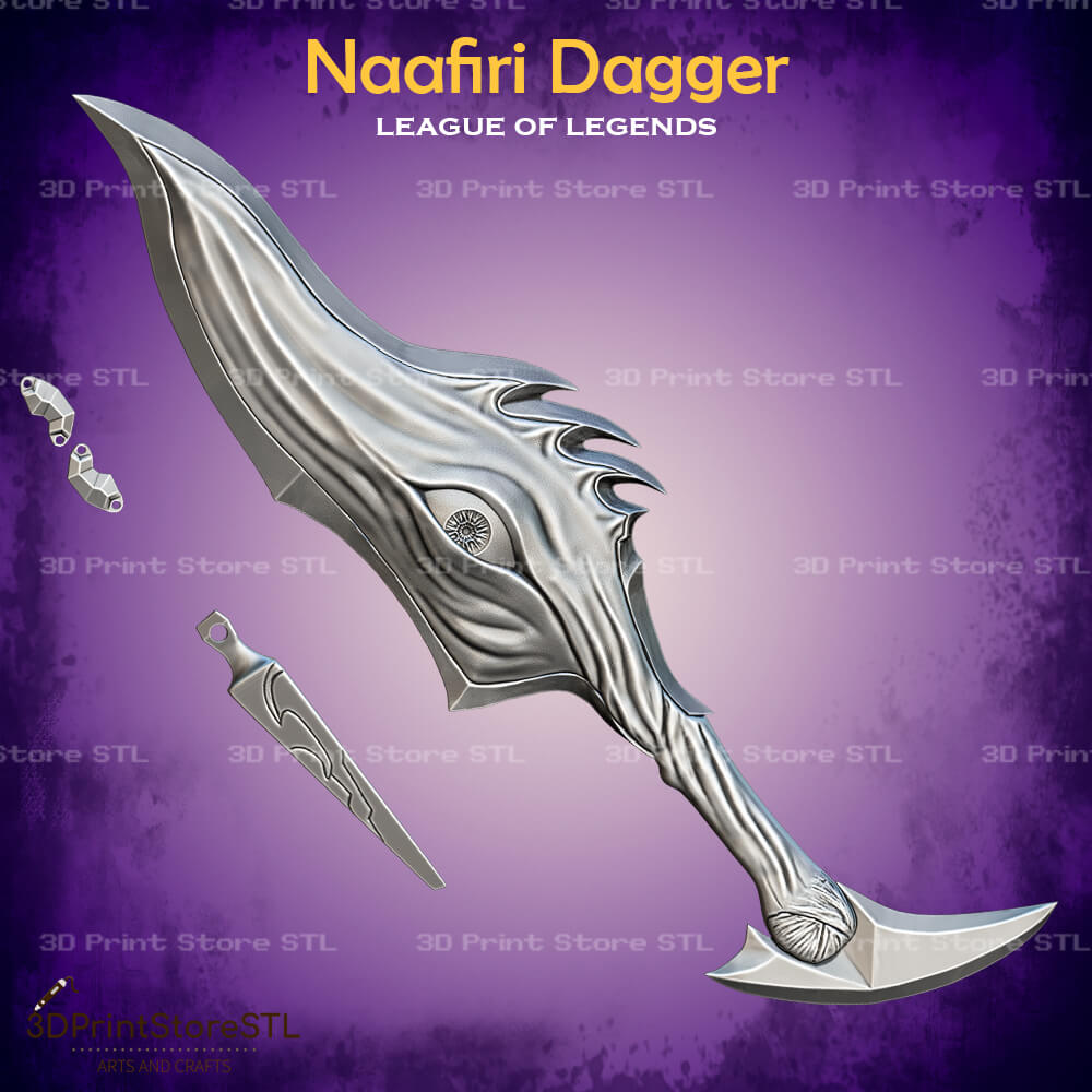 Naafiri Dagger Cosplay League of Legends 3D Print Model STL File 3DPrintStoreSTL