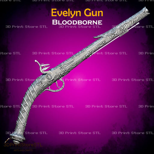 Evelyn Gun Cosplay Bloodborne 3D Print Model STL File 3DPrintStoreSTL