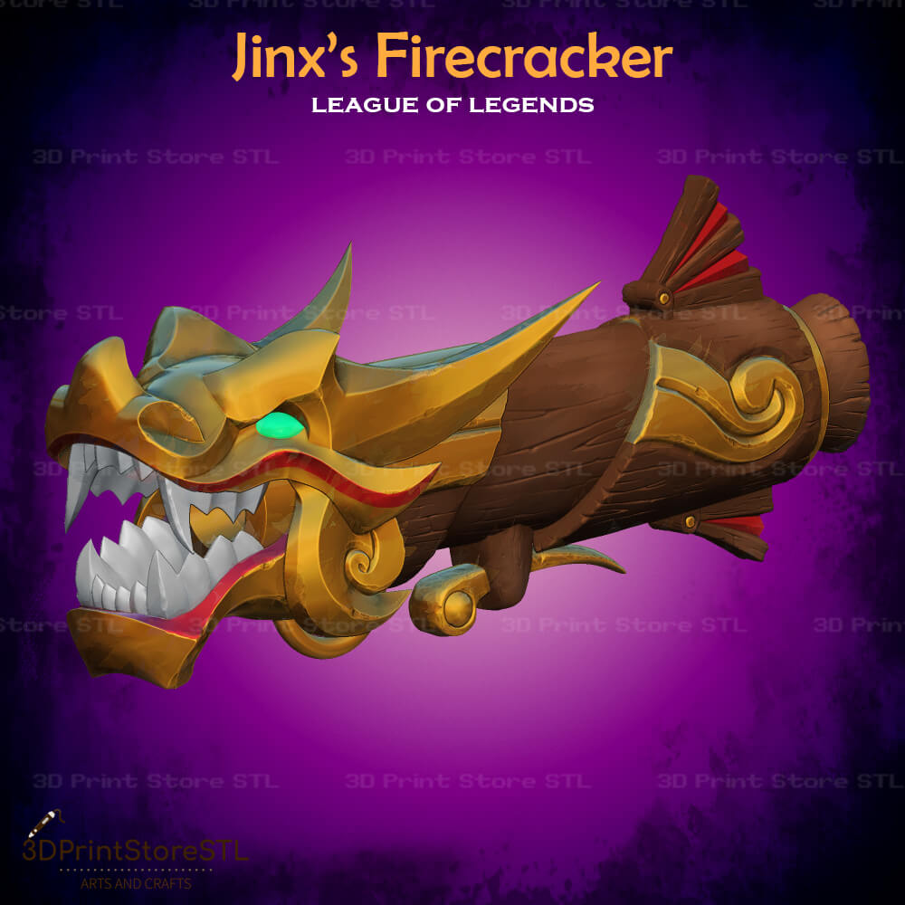 Jinx Firecracker Cosplay League of Legends 3D Print Model STL File 3DPrintStoreSTL