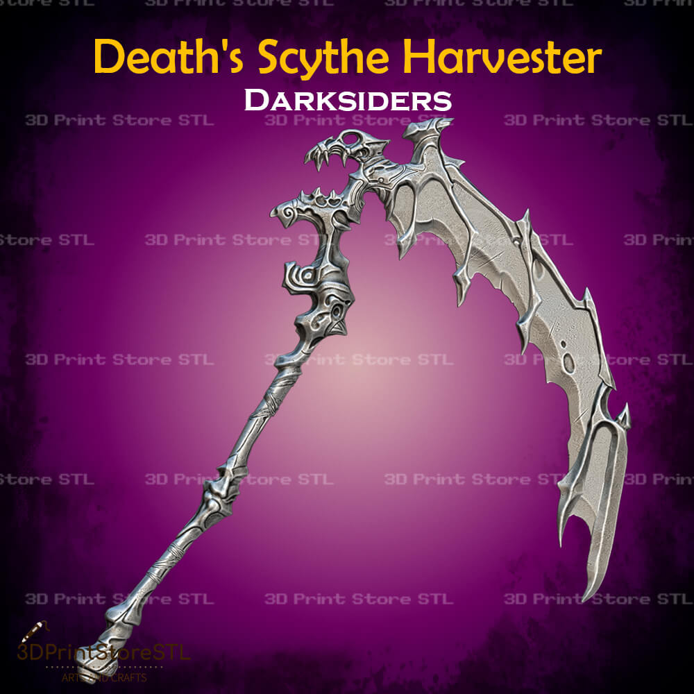 Deaths Scythe Harvester Cosplay Darksiders 3D Print Model STL File 3DPrintStoreSTL