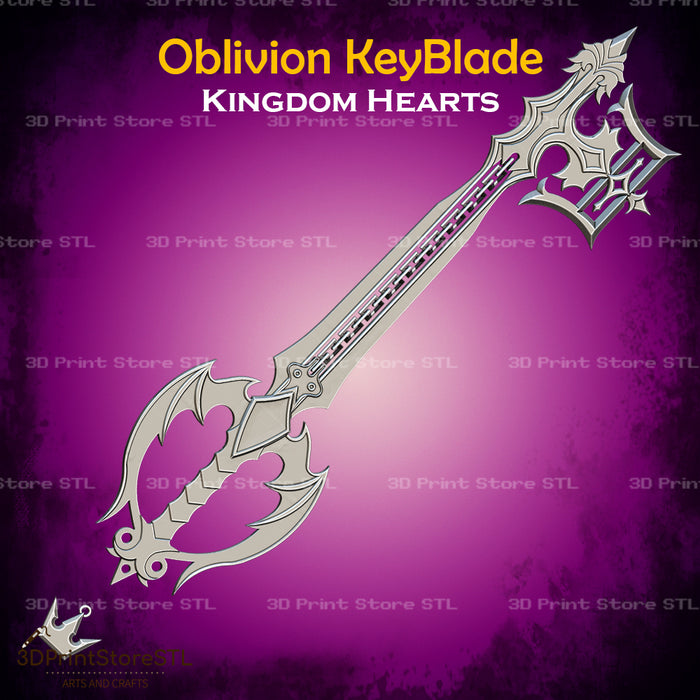 Oblivion KeyBlade Hollowed Cosplay Kingdom Hearts 3D Print Model STL File 3DPrintStoreSTL