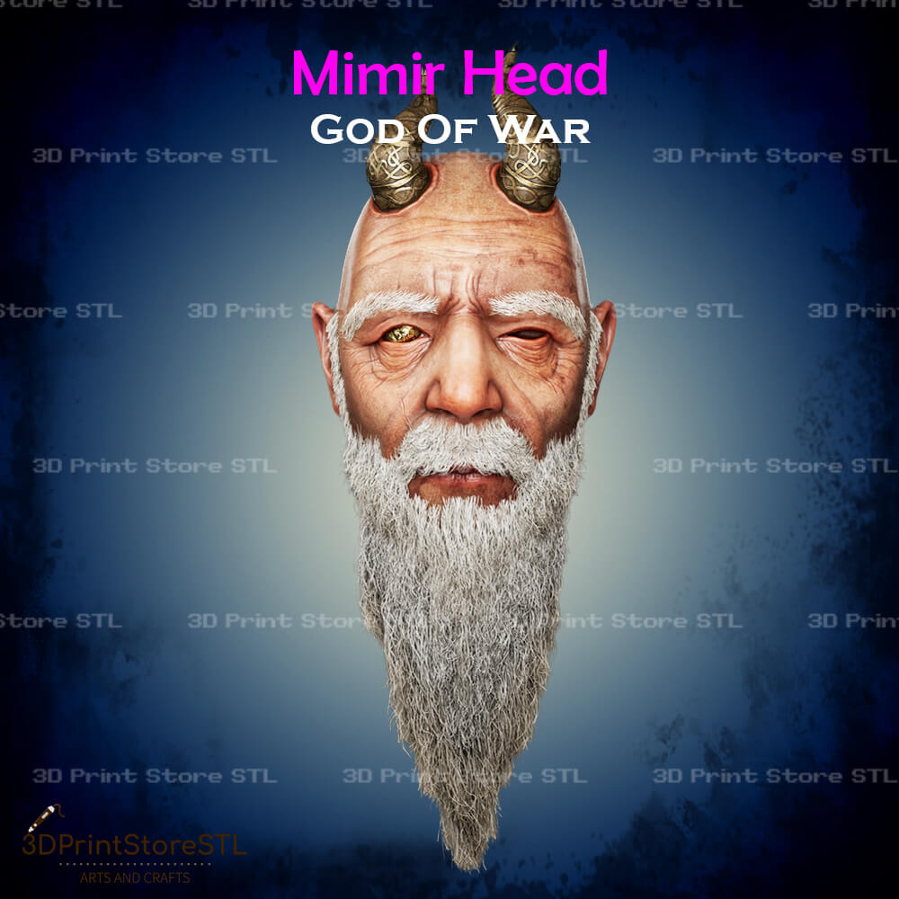 Mimir Head Cosplay God of War 3D Print Model STL File 3DPrintStoreSTL