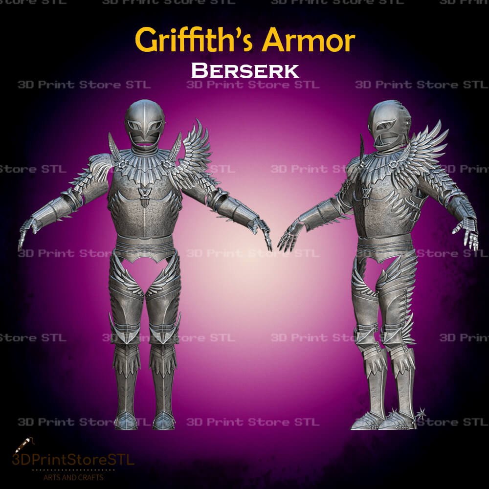 Griffith Armor Cosplay Berserk 3D Print Model STL File 3DPrintStoreSTL