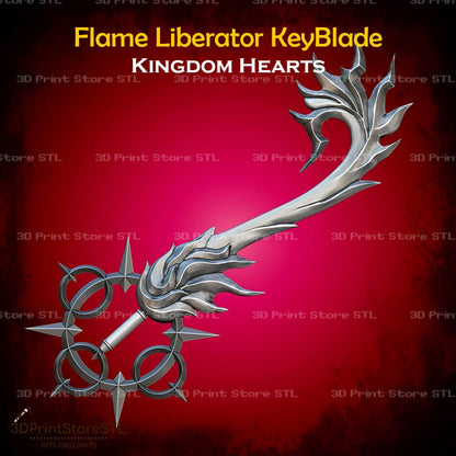 Flame Liberator Keyblade Cosplay Kingdom Hearts 3D Print Model STL File 3DPrintStoreSTL