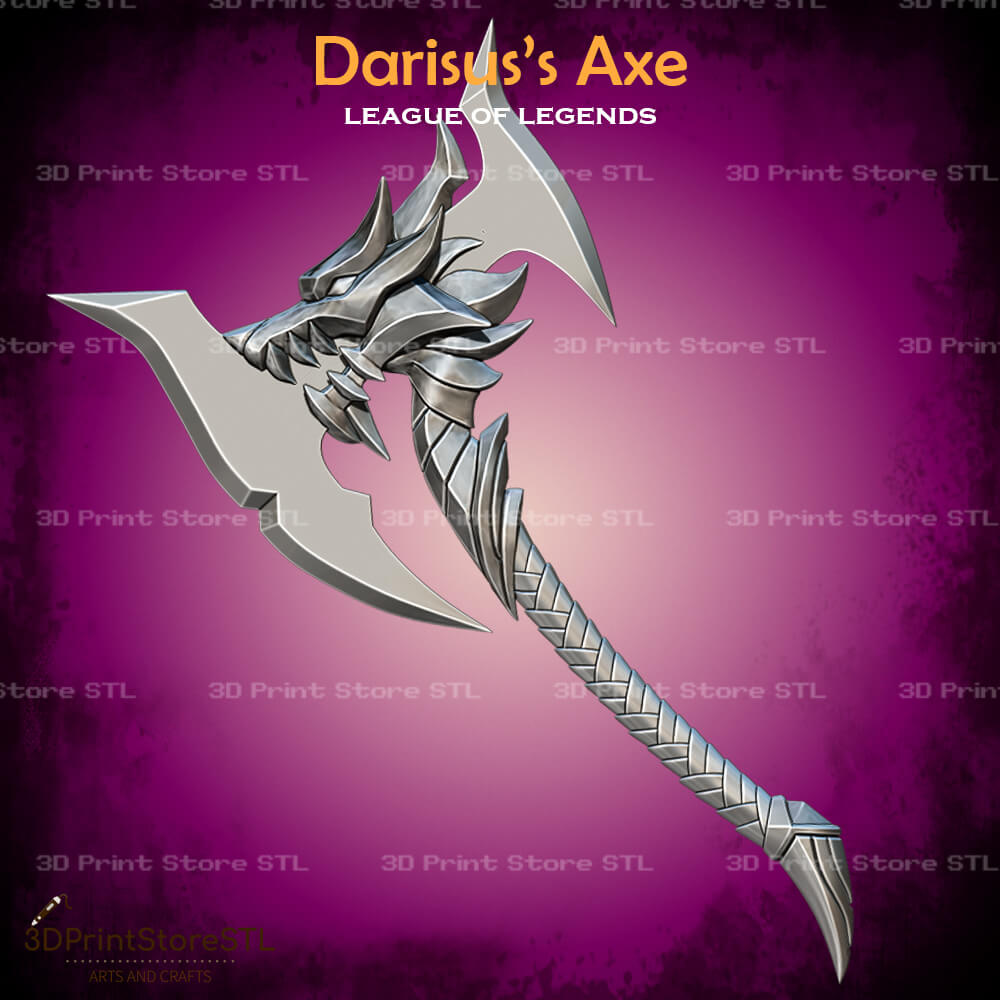 Darisus Axe Cosplay League of Legends 3D Print Model STL File 3DPrintStoreSTL