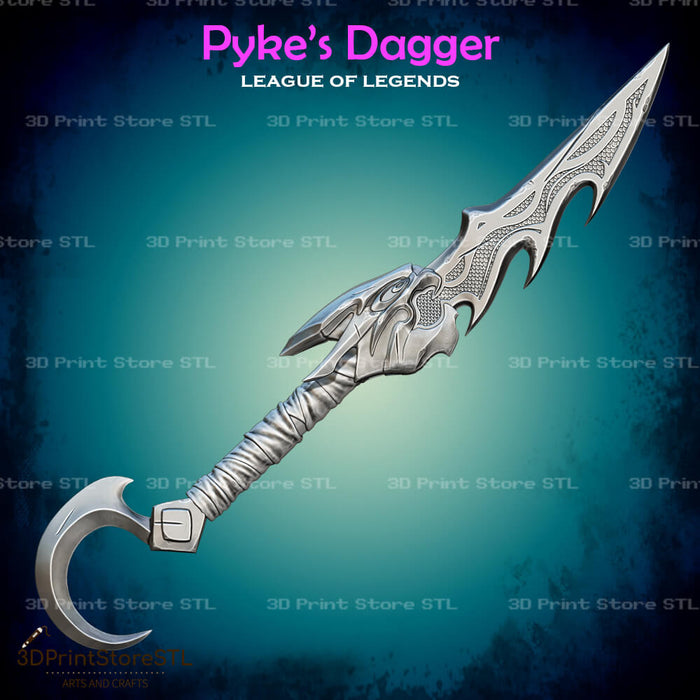 Pyke Dagger Cosplay League of Legends 3D Print Model STL File 3DPrintStoreSTL