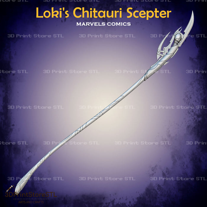 Loki Chitauri Scepter Cosplay Marvel Comics 3D Print Model STL File 3DPrintStoreSTL