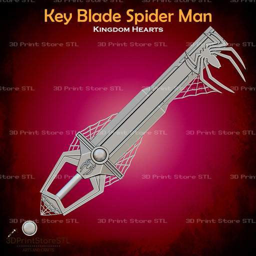 Key Blade Spider Cosplay Kingdom Hearts 3D Print Model STL File 3DPrintStoreSTL