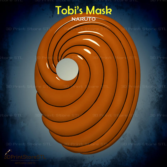 Tobi Mask Cosplay Naruto Shippuden 3D Print Model STL File 3DPrintStoreSTL