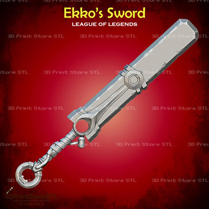 Ekko Sword Cosplay League of Legends 3D Print Model STL File 3DPrintStoreSTL