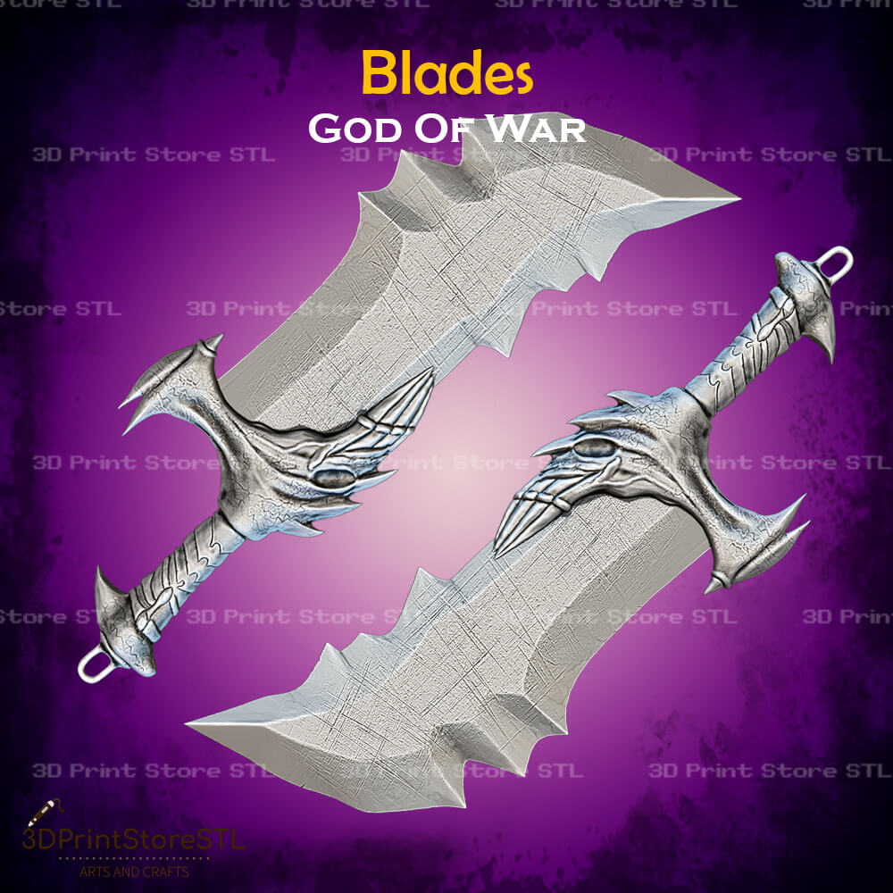 Kratos Blades Cosplay God Of War 3D Print Model STL File 3DPrintStoreSTL