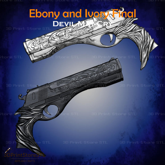 Ebony and Ivory Final Cosplay Devil May Cry 3D Print Model STL File 3DPrintStoreSTL