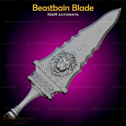 Beastbain Blade Cosplay NieR Automata 3D Print Model STL File 3DPrintStoreSTL