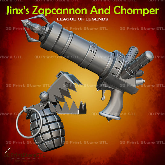 Zapcannon Cosplay League of Legends 3D Print Model STL File 3DPrintStoreSTL