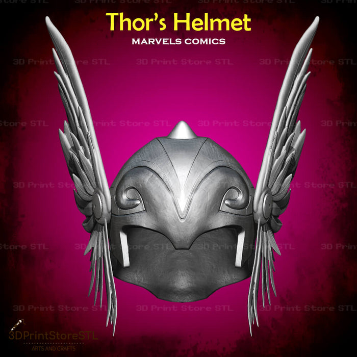 Thor Helmet Cosplay Marvel Comics 3D Print Model STL File 3DPrintStoreSTL
