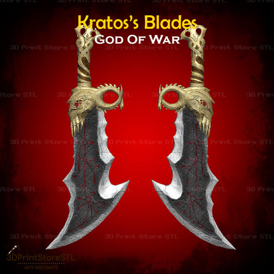 Blades Of Chaos Cosplay God Of War 3D Print Model STL File 3DPrintStoreSTL