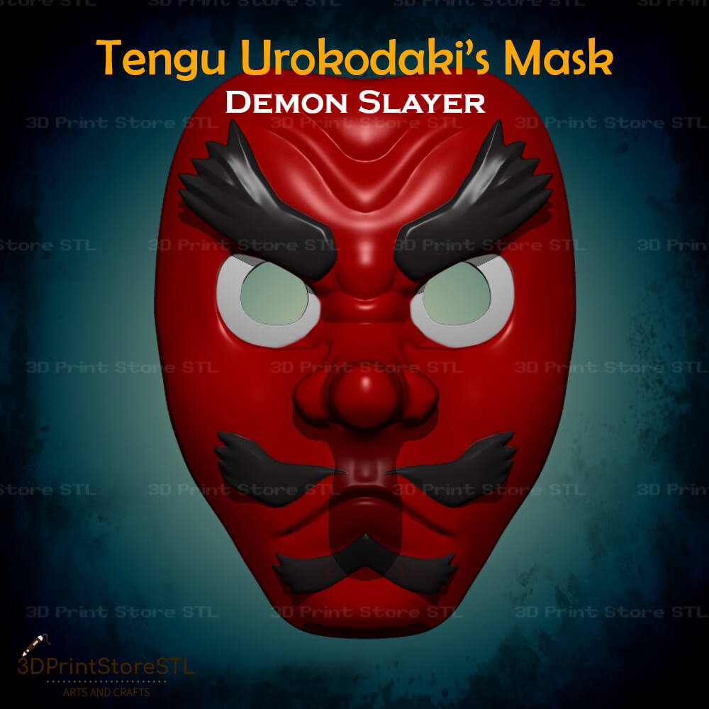 Sakonji Urokodaki Mask Cosplay Demon Slayer 3D Print Model STL File 3DPrintStoreSTL