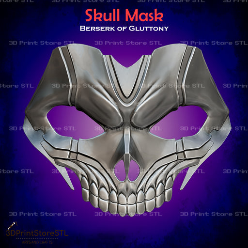 Skull Mask Cosplay Berserk of Gluttony 3D Print Model STL File 3DPrintStoreSTL