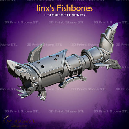 jinx Fishbones Cosplay League of Legends 3D Print Model STL File 3DPrintStoreSTL