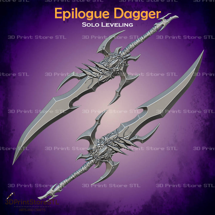 Epilogue Dagger Cosplay Solo Leveling 3D Print Model STL File 3DPrintStoreSTL