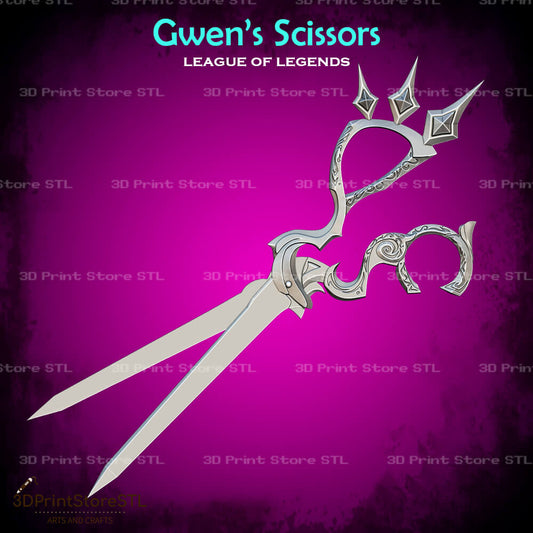 Gwens Scissors Cosplay League of Legends 3D Print Model STL File 3DPrintStoreSTL