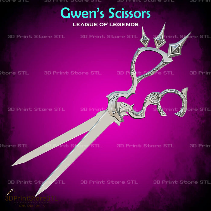 Gwens Scissors Cosplay League of Legends 3D Print Model STL File 3DPrintStoreSTL