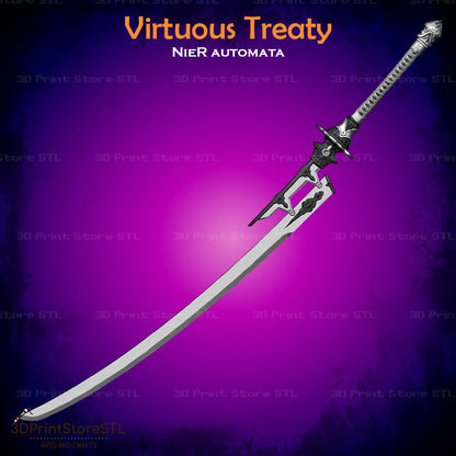 Virtuous Treaty Sword Cosplay NieR Automata 3D Print Model STL File + Taxes 3DPrintStoreSTL