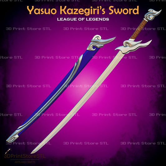 Yasuo Kazegiri Sword Cosplay League of Legends 3D Print Model STL File 3DPrintStoreSTL