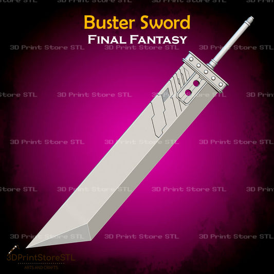 Buster Sword Cosplay Final Fantasy 3D Print Model STL File 3DPrintStoreSTL