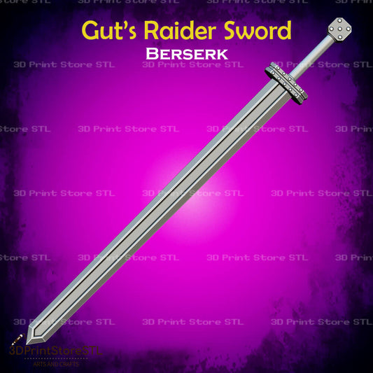 Guts Raider Sword Cosplay Berserk 3D Print Model STL File 3DPrintStoreSTL