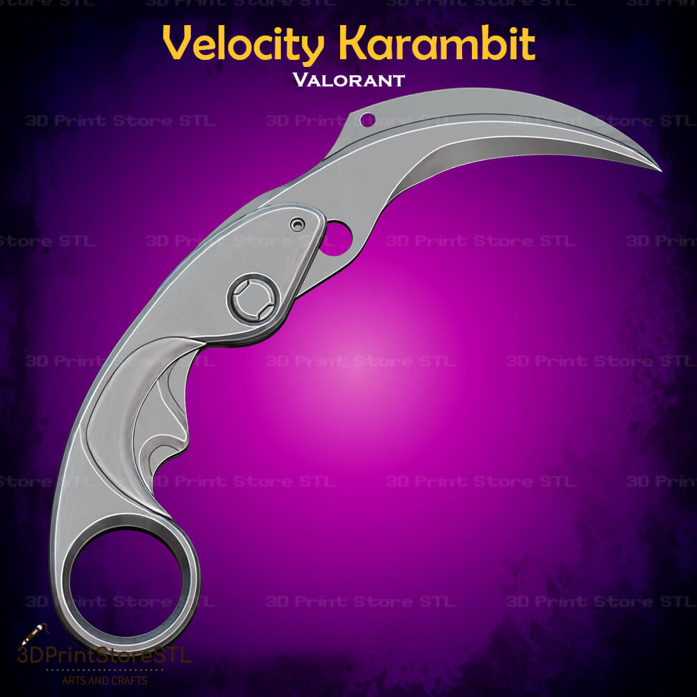 Velocity Karambit Cosplay 3D Print Model STL File 3DPrintStoreSTL