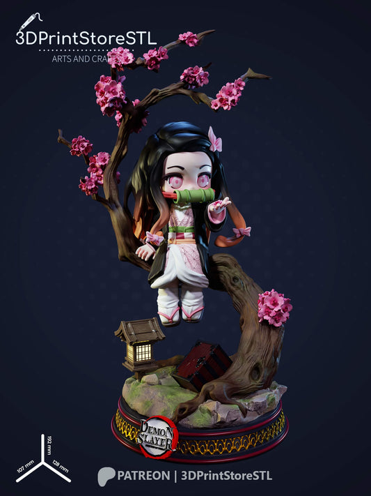 NeZuKo Chibi From Demon Slayer 3D Print Model STL File 3DPrintStoreSTL
