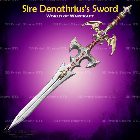 Sire Denathrius Sword Cosplay World Of Warcraft 3D Print Model STL File 3DPrintStoreSTL