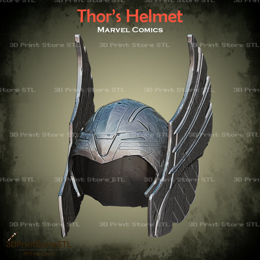 Thor Helmet Cosplay Marvel Comics 3D Print Model STL File 3DPrintStoreSTL