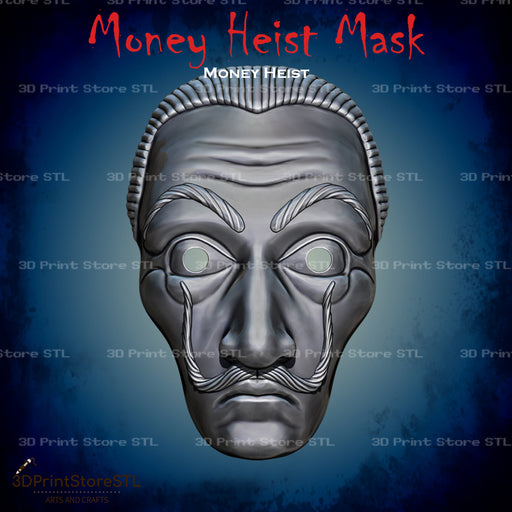Dali Mask Cosplay Money Heist 3D Print Model STL File 3DPrintStoreSTL