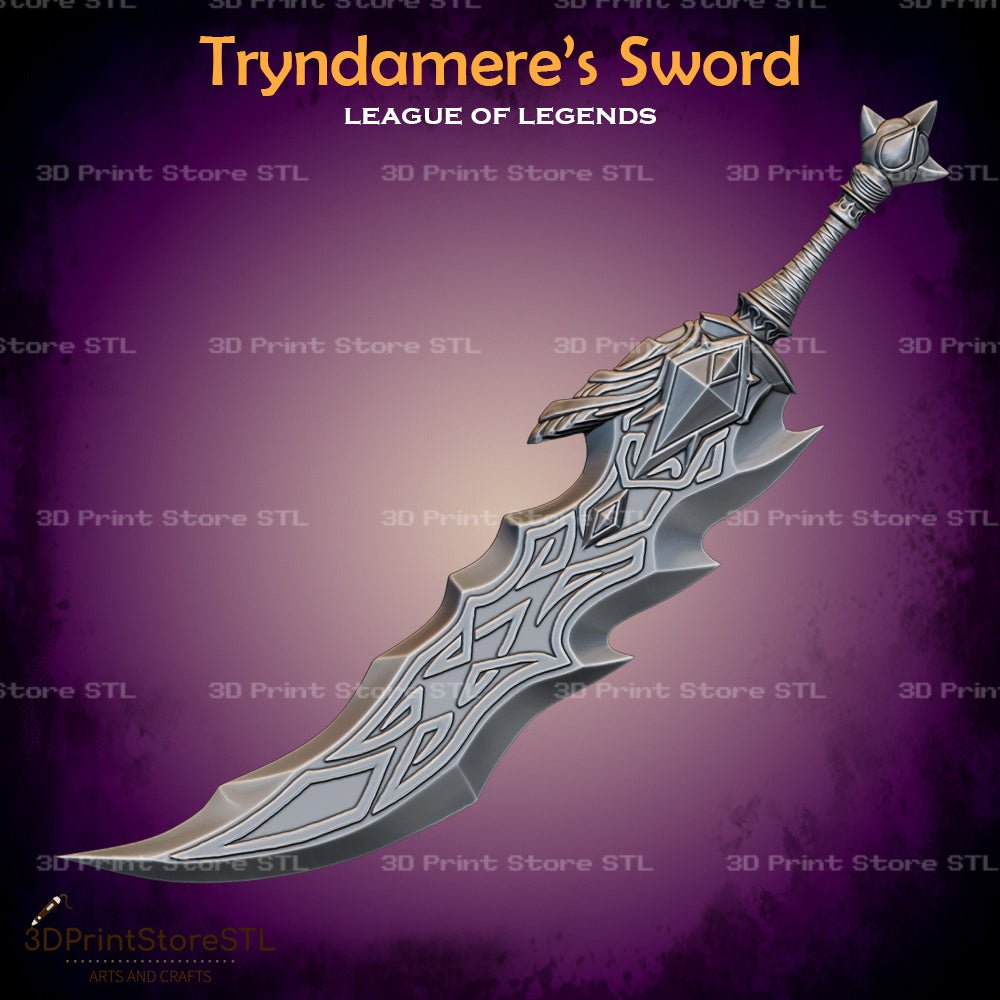 Tryndamere Sword Cosplay League of Legends 3D Print Model STL File 3DPrintStoreSTL